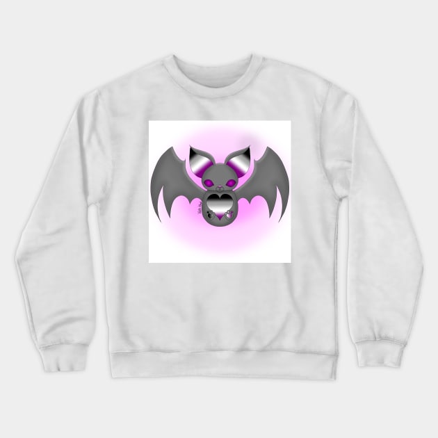 Asexual Pride Batty Crewneck Sweatshirt by VikkiKrash